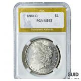 1880-O Morgan Silver Dollar PGA MS63