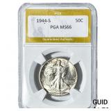 1944-S Walking Liberty Half Dollar PGA MS66