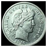 1916-S Silver Barber Dime CHOICE AU