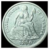 1890 Seated Liberty Dime CLOSELY UNCIRCULATED