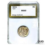 1913 Buffalo Nickel PCI MS65