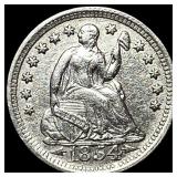 1854 Arrows Seated Liberty Half Dime CLOSELY UNCIR