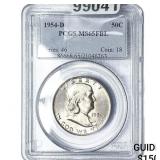 1954-D Franklin Half Dollar PCGS MS65 FBL