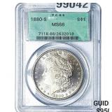 1880-S Morgan Silver Dollar PCGS MS66