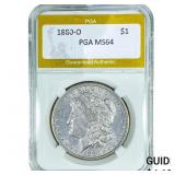1880-O Morgan Silver Dollar PGA MS64