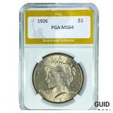1926 Silver Peace Dollar PGA MS64