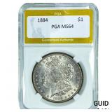1884 Morgan Silver Dollar PGA MS64