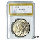 1927-S Silver Peace Dollar PGA MS63