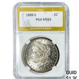 1888-S Morgan Silver Dollar PGA MS63