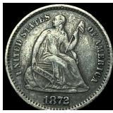 1872 Seated Liberty Half Dime HIGH GRADE