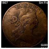 1807 Sm Frac Draped Bust Large Cent NICELY CIRCULA
