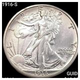 1916-S Walking Liberty Half Dollar CHOICE BU