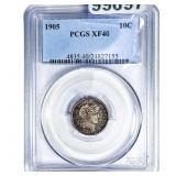1905 Barber Dime PCGS XF40