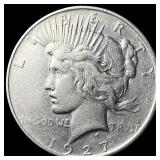 1927 Silver Peace Dollar CLOSELY UNCIRCULATED