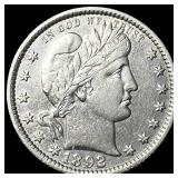 1892 Silver Barber Quarter UNCIRCULATED
