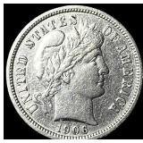 1906-S Silver Barber Dime CHOICE AU