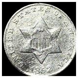 1852 Silver Three-Cent Piece CLOSELY UNCIRCULATED