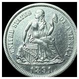 1891 Silver Dime UNCIRCULATED