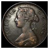 1876-H Newfoundland Bronze One Cent ABOUT UNCIRCUL