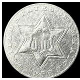 1856 Silver Three-Cent Piece CLOSELY UNCIRCULATED