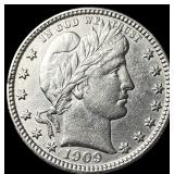 1909-D Silver Barber Quarter UNCIRCULATED