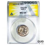 1913 Buffalo Nickel ANACS MS65 Var 1