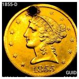 1855-D $5 Gold Half Eagle CHOICE BU
