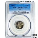 1981-S Roosevelt Dime PCGS PR70 DCAM Type 2
