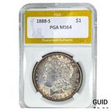 1888-S Morgan Silver Dollar PGA MS64