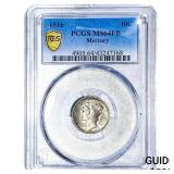 1916 Mercury Silver Dime PCGS MS64 FSB