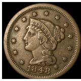 1848 Braided Hair Large Cent CLOSELY UNCIRCULATED