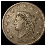 1834 Coronet Head Large Cent NEARLY UNCIRCULATED