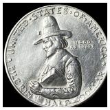 1920 Silver Pilgrim Tercentenary Half Dollar CLOSE