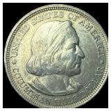 1893 Silver Columbian Half Dollar CHOICE AU
