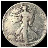1921-D Silver Walking Liberty Half Dollar LIGHTLY