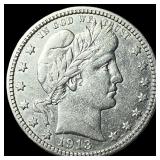 1913 Barber Silver Quarter UNCIRCULATED