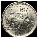 1925 Silver Half Dollar Stone Mountain NEARLY UNCI
