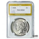 1926 Silver Peace Dollar PGA MS64