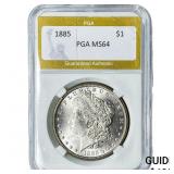 1885 Morgan Silver Dollar PGA MS64