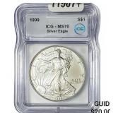 1999 Silver Eagle ICG MS70