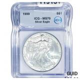 1999 Silver Eagle ICG MS70