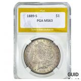 1889-S Morgan Silver Dollar PGA MS63