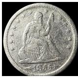 1855 Seated Liberty Quarter LIGHTLY CIRCULATED