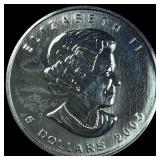 2005 Silver 1 oz Canadian Maple Leaf UNCIRCULATED