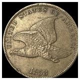 1858 Copper-Nickel Flying Eagle Cent CHOICE AU