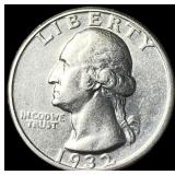 1932-S Silver Washington Quarter CLOSELY UNCIRCULA