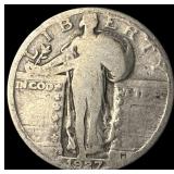 1927-S Silver Standing Liberty Quarter LIGHTLY CIR