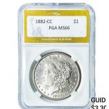 1882-CC Morgan Silver Dollar PGA MS66