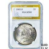 1902-O Morgan Silver Dollar PGA MS66