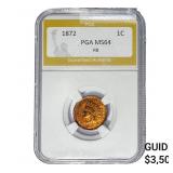1872 Indian Head Cent PGA MS64 RB